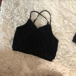 Black tank crop top